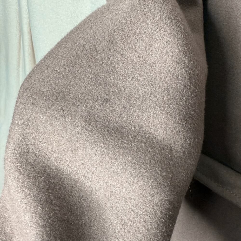 AllSaints Paxx Italian Wool Wrap Waterfall Trench Coat Dune Small Winter Jacket - Picture 12 of 15